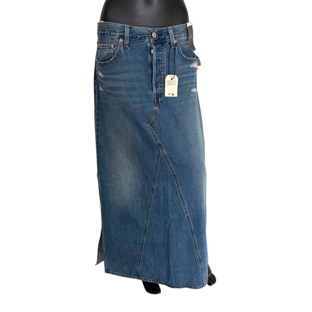 Levi's Blue Denim Maxi Skirt